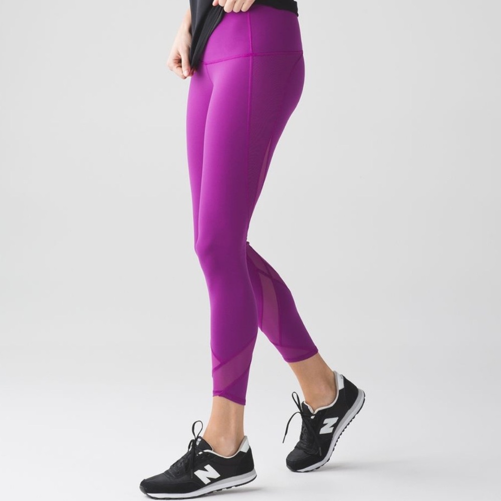 Lululemon High Rise Tranquil Tight with Mesh 23” - Regal Plum